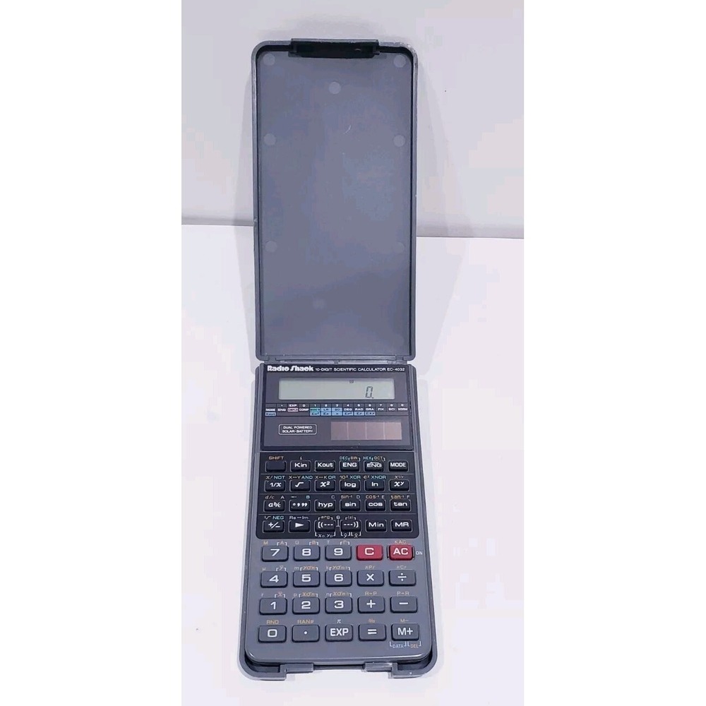 Radio Shack EC-4032 10 Digit Scientific Calculator Solar With Case - Tested